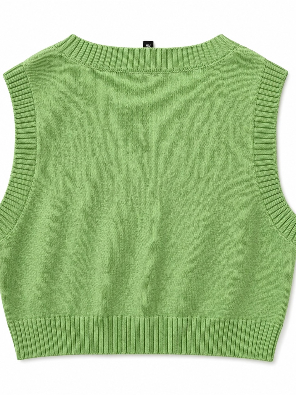 H&M Lime Green Knit Sweater Vest - Picture 2 of 6